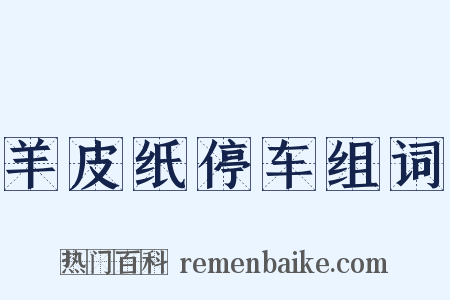 羊皮纸停车组词是什么意思的图片